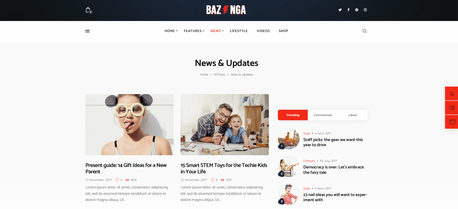 bazinga best reddit style wordpress themes